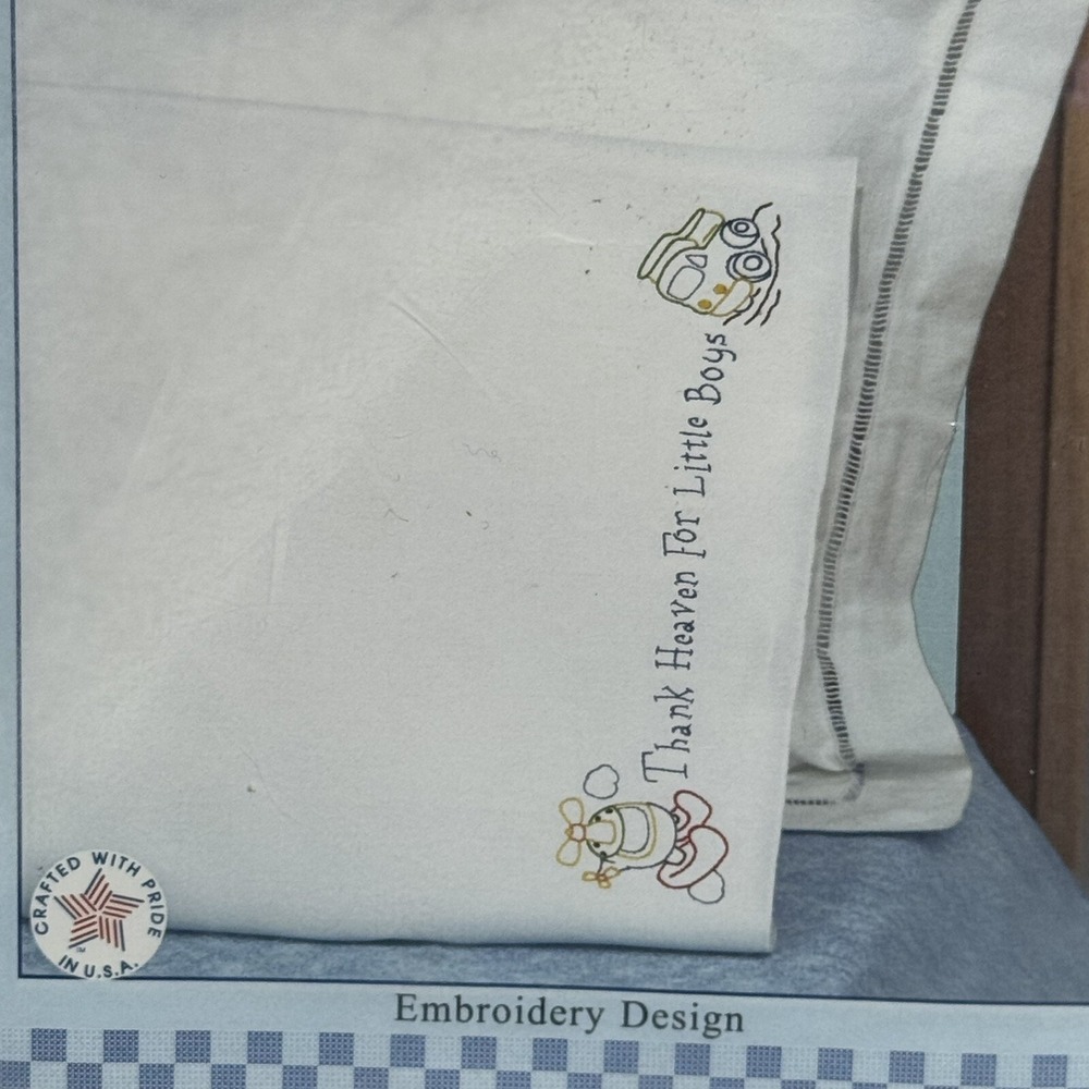 New Jack Dempsey Needle Art Pillow Case Item 1605 #472 Little Boys Design 2008 - Picture 2 of 14